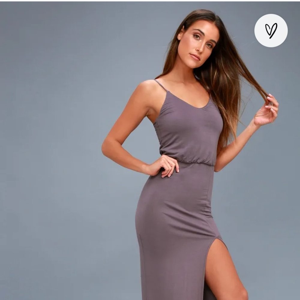 Lulus Watch the Sunset Dusty Purple Maxi Dress